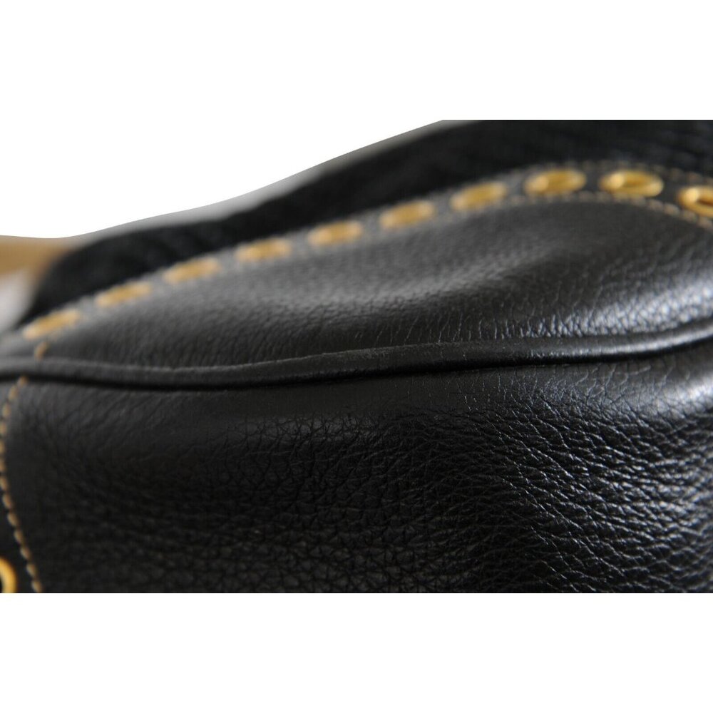 Prada Womens Paglia Vitello Daino Frame Satchel Shoulder Bag Black Woven Raffia - Picture 10 of 16